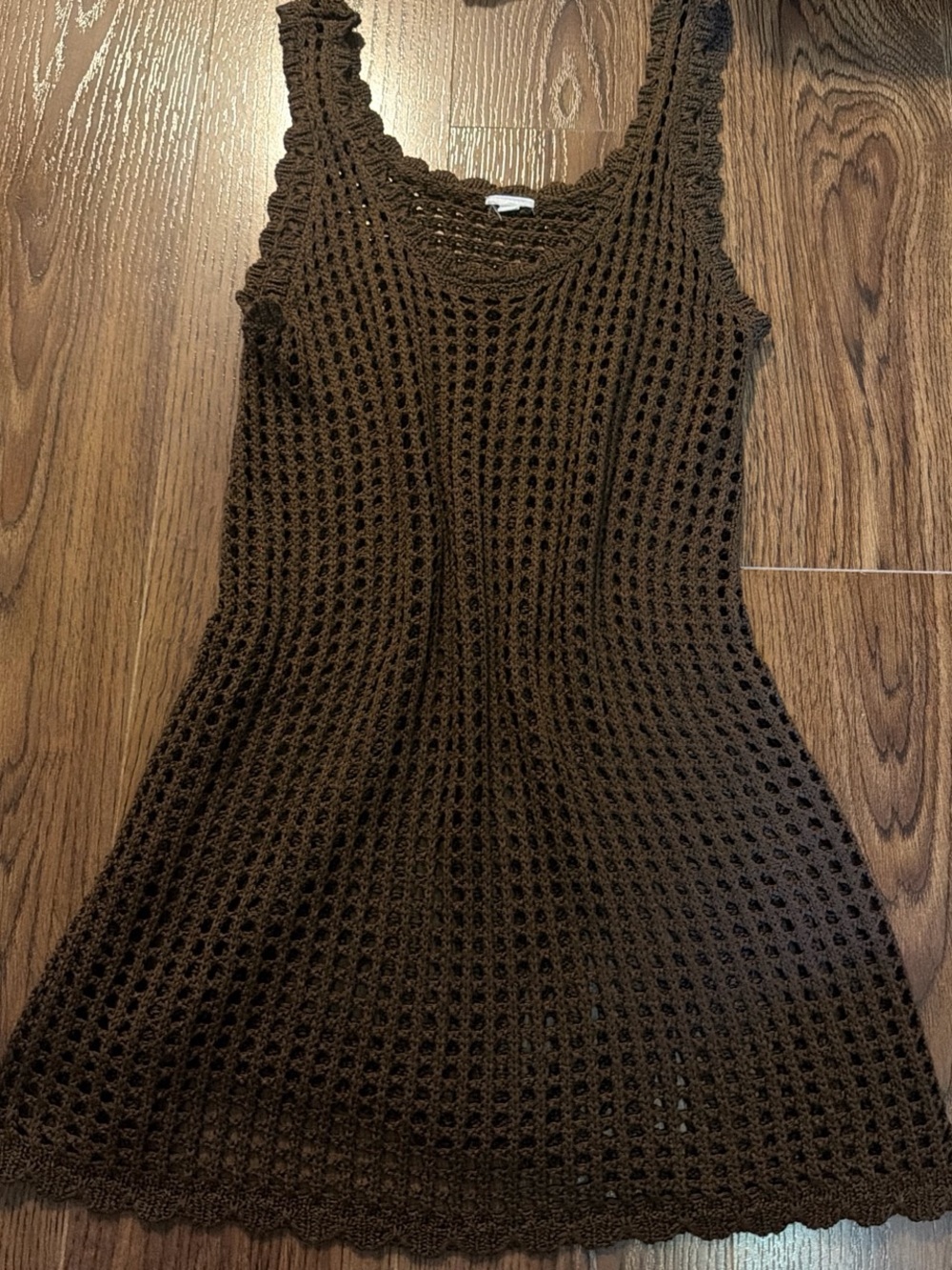 Target Brown Crochet Swim Coverup Tank Dress